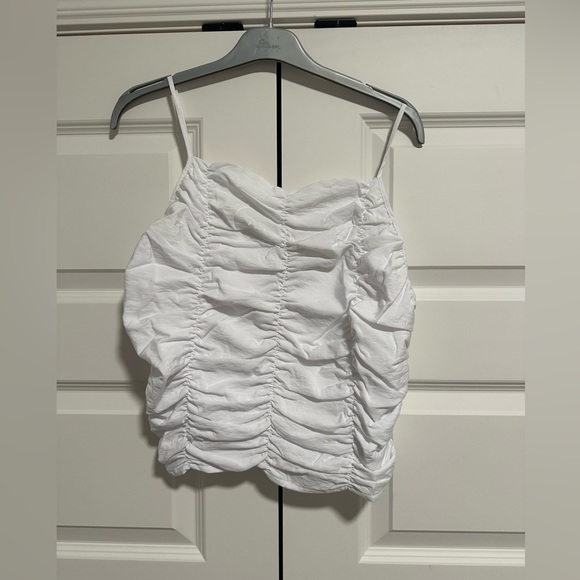 NWT Versona Scrunch Time Crop Tank Top XL Bright White - Picture 1 of 11
